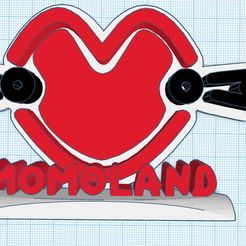 momoland.jpg STL file MomoLand Kpop Logo Display Ornament・Model to download and 3D print