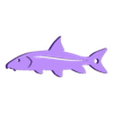 Common barbel keychain 2d.obj Common barbel / Barbus barbus fish 2d keychain / pendant