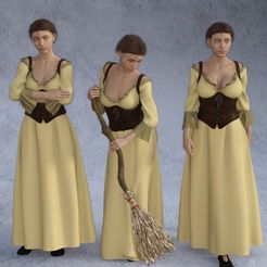pw.jpg Free 3MF file 3 Peasant women・Design to download and 3D print