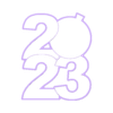 3.stl STL file 2023 new year Cookie cutter・Model to download and 3D print
