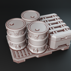 PalletSet_03.png STL file Industrial scatter terrain set - Warhammer 40k/Necromunda/Star Wars/Sci-fi tabletop games・3D printer design to download