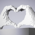 Hands-and-Love-4.png Hands and love - Hands and love - Voxel - LowPoly - Wireframe 3D Model