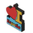 a.png I love Spain keychain / I love Spain keychain holder / porte-clés I love España