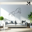 horse.png Wall silhouette - One line - horse