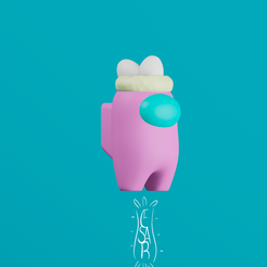 Huevos.png Fichier STL Among Us Nido/ soutien gratuit !・Design pour impression 3D à télécharger