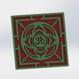 posavasos2.png Oriental or Asian coaster with flower and OHM