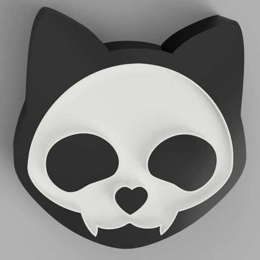 LED LAMP KITTY SKULL 3D model