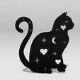 Shapr-Image-2024-02-05-194121.png Cat silhouette, celestial cat, mystical, esoteric, stars, new moon cat, cat lovers
