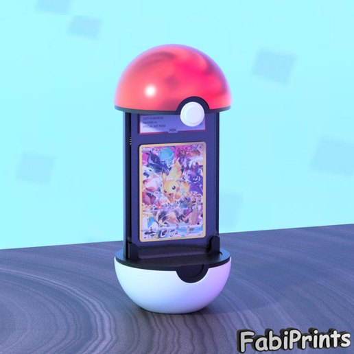 graded card holder 3d print PSA Grade Card Pokémon Slab Single Pokeball Holder
