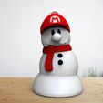 Mario.0.jpg STL file Mario Snowman・Model to download and 3D print