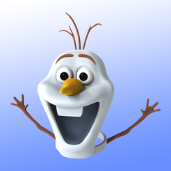 OLAF-color.png Fichier 3D OLAF - FROZEN MUSICAL - MASQUE・Modèle à télécharger et à imprimer en 3D