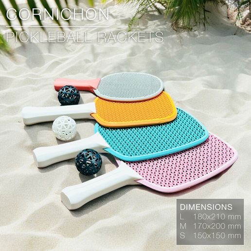 CORNICHON_Pickleball-rackets_full-collection.jpg CORNICHON  |  Pickleball rackets set, fast print