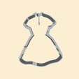 {> \ a> —_, dress, fashion, outfit, girls, wedding cookie cutter, form
