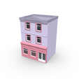 1.png Two Floor Building House with Shop
