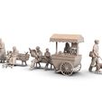 2.918.jpg Street Scene People Bench Vendor Cart for 3D Printing Diorama 3D print model