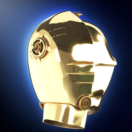 6.jpg C-3PO helmet head droid | Star Wars | 3d Print model