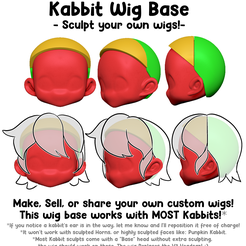 wig1.png [KABBIT] Kabbit Wig Base - Sculpt your own hair for kabbit! :)