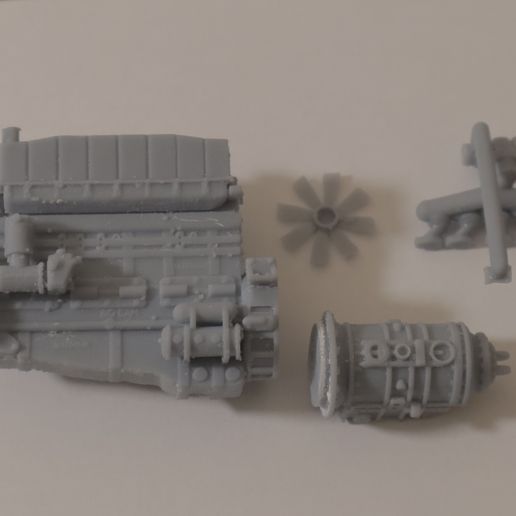 Cummins BIG CAM motor truck model kit 1.25 for AMT ERTL REVELL kit.... - 3D model önizlemesi