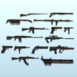 2.jpg Set of Modern weapons (4) - (+ pre supported) Flames of war Bolt Action Modern AK-47 CTAR M16 RPG UZI Kalachnikov