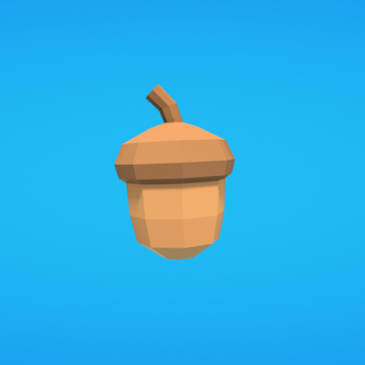 Acorn 3D model preview