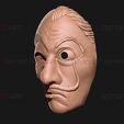 11.jpg Archivo STL Money Heist Mask - Versión mixta Corea y España・Modelo de impresora 3D para descargar