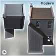 4.jpg Tiled-roof house with bay window on the ground floor and a large rear wall (intact version) (24) - Modern WW2 WW1 World War Diaroma Wargaming RPG Mini Hobby