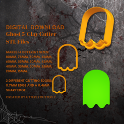 2utterlycutterlyinfographichalloween-Instagram-Post-Square.png 3D-Datei Ghost 5 Clay Cutter - Halloween Ohrring STL Digital File Download- 14 Größen und 2 Ohrring Ausstecherversionen, Ausstecher・3D-druckbares Modell zum herunterladen