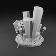 3.png Cave crystal cluster 3D print model