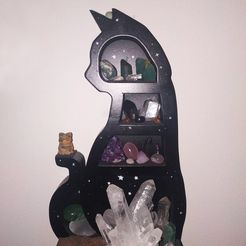 Kočkopolička-BIG-01.jpg STL file KOČKOPOLIČKA - cat shelf for crystals・3D print object to download