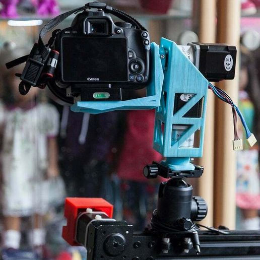 2 Axis gimbal for use with nema 17 stepper motors with gear box - 3D model önizlemesi