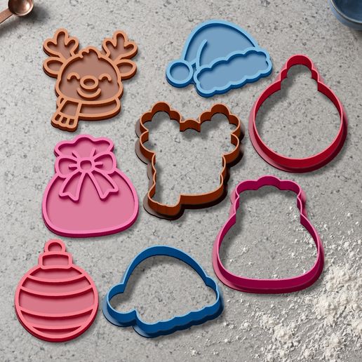 Rudolph Holiday Cheer - Christmas Cookie Cutter Set | 4 STL Designs