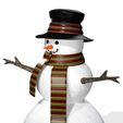 6TG.jpg DOWNLOAD SNOWMAN 3D Model - Obj - FbX - 3d PRINTING - Christmas - Noel Christmas
