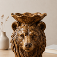 1222.png Bear Catchall Bowl STL – Bear Key Holder – Woodland Organizer – Rustic Home Decor – Animal Storage Bowl – 3D Print File
