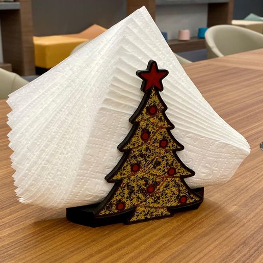 22.jpeg ✨ Shimmering Christmas Tree / Napkin Holder – Halogenic Smooth Plate Magic! 🎄✨