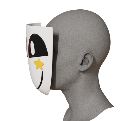 🎃 Gangle Plastic Mask for cosplay・ STL File for 3D printing・Cults