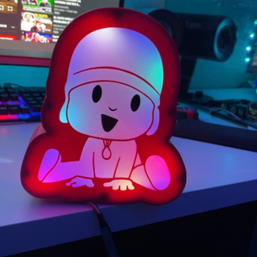Pocoyo Rgb DESK/WALL lamp 3D model