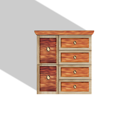 Dresser-1-1.png MINIATURE 6 DRAWER DRESSER 1:24 SCALE