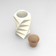 pot twist R6.jpg Mini flowerpot Twist design ideal for cacti