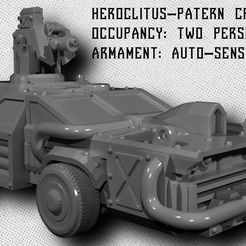 Armored_Car_Render.jpg Free STL file Wargaming Model - Heroclitus-Pattern Cruiser・3D printable model to download