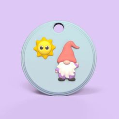 Cod1799-Gnome-Sun-Ornament-1.jpeg Fichier 3D Décoration soleil gnome・Plan pour imprimante 3D à télécharger