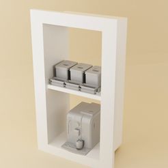 1.jpg Free STL file Recessed kitchen wall shelf・3D printable model to download, pjfernandez