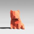 pp06.jpg LOW POLYGON Pom Bear DOG MODEL 3D PRINT MODEL