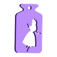 alice_key.stl Alice in Bottle (charm design)