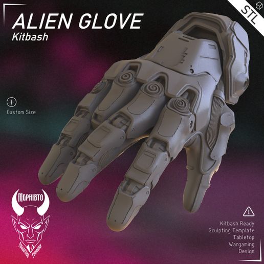 👽 Alien Glove・Free STL File for 3D printing・Cults