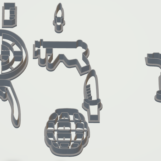 Free Fire cookie cutter 3D model