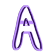 A_Ucase.stl Peppa pig alphabet font - alphabet letters cookie cutter - cookie cutter