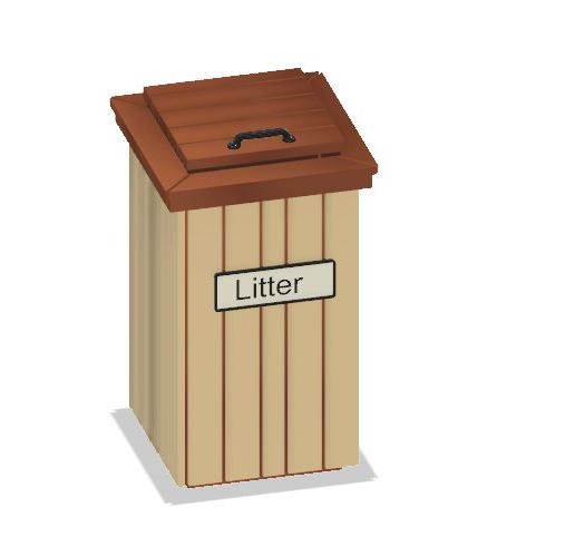 SVR-2.jpg Model Railway - Wooden Litter Bin