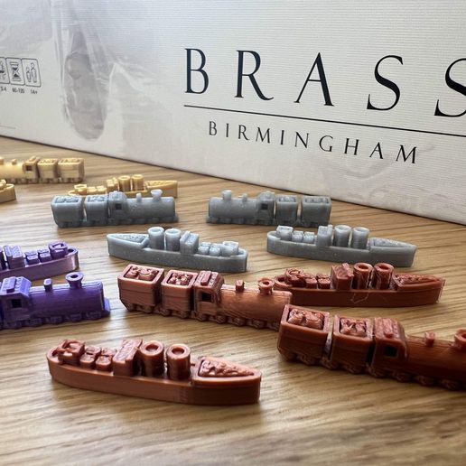 Trains and boats to Brass Birmingham - 3D model önizlemesi