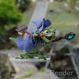wizLizRender1.jpg Archivo STL gratis Mago de los lagartos・Modelo de impresión 3D para descargar