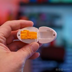 dumptruck_egg_square_01.jpg STL-Datei Überraschungsei Nr. 14 - Winziger Muldenkipper kostenlos・3D-druckbares Design zum herunterladen